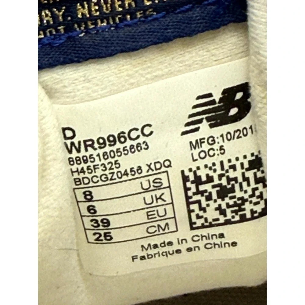 New Balance 996 Series WR996CC Women 8 D Sneaker Red Suede Low Top Lace Up Shoes